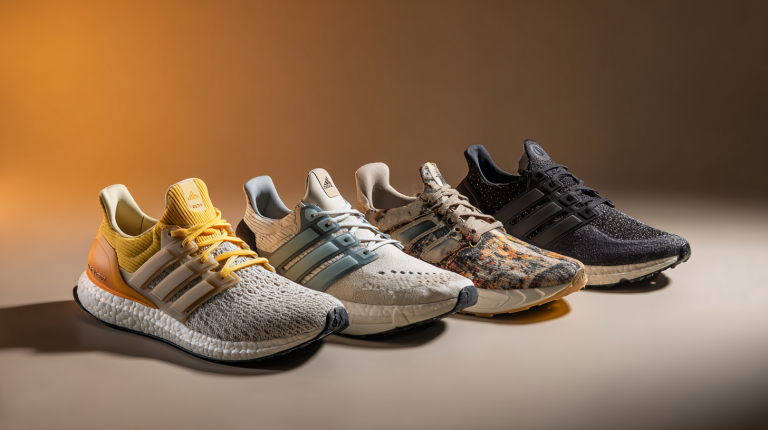 Men's sneakers guide_ diverse stylish men's sneakers laid out on clean neutral background
